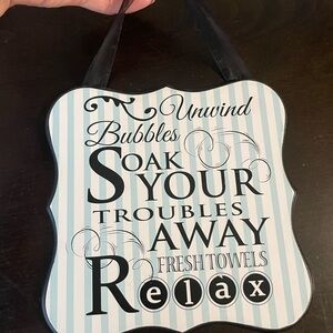 Colorful Bathroom Plaque